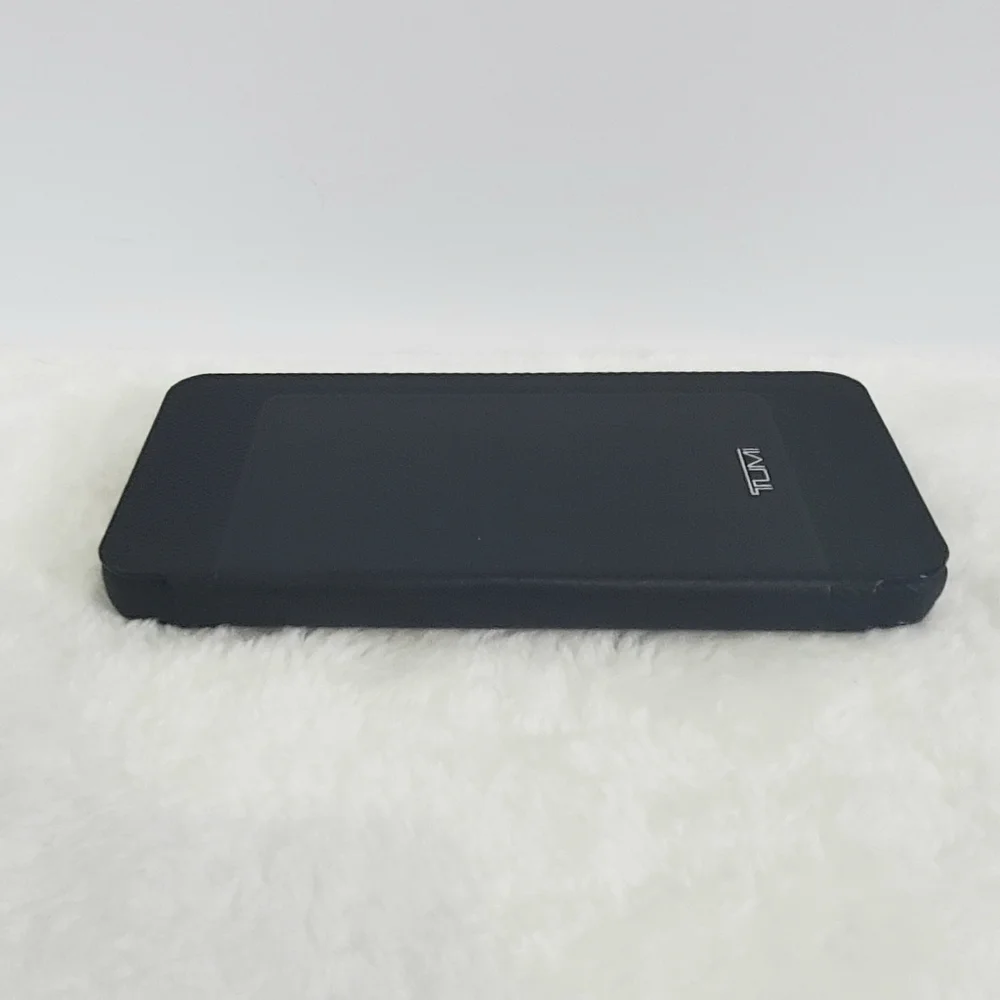 TUMI Samsung Galaxy Note 5 Black Leather Folio Case With Credit Card Slots NWT